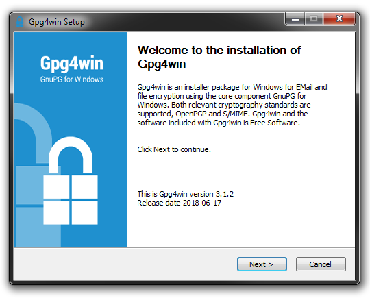 Gpg4win Install - Select Next