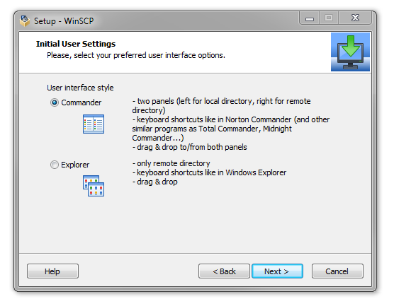 WinSCP Install - License agreement screen